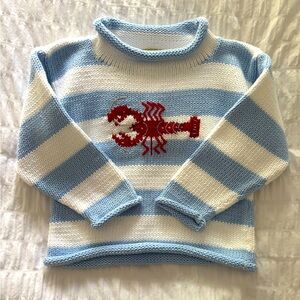 Toddler Roll Neck Sweater with Lobster